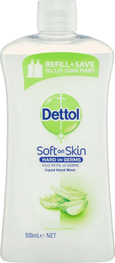 Dettol Liquid Hand Wash Aloe Vera and Vitamin E Refill 500ml