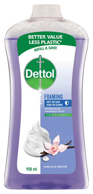 Dettol foam hand wash vanilla & orchid refill 900ml 